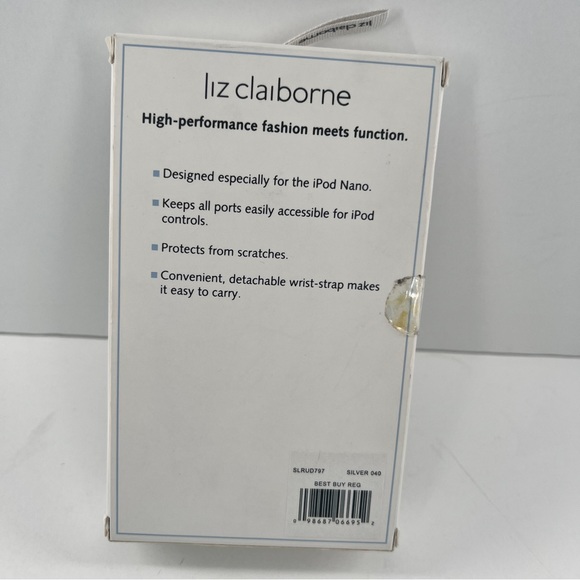 New In Box Liz Clairborne Flip Up Case for iPod Nano Silver - Picture 2 of 3